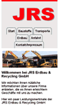 Mobile Screenshot of jrs-erdbau.de